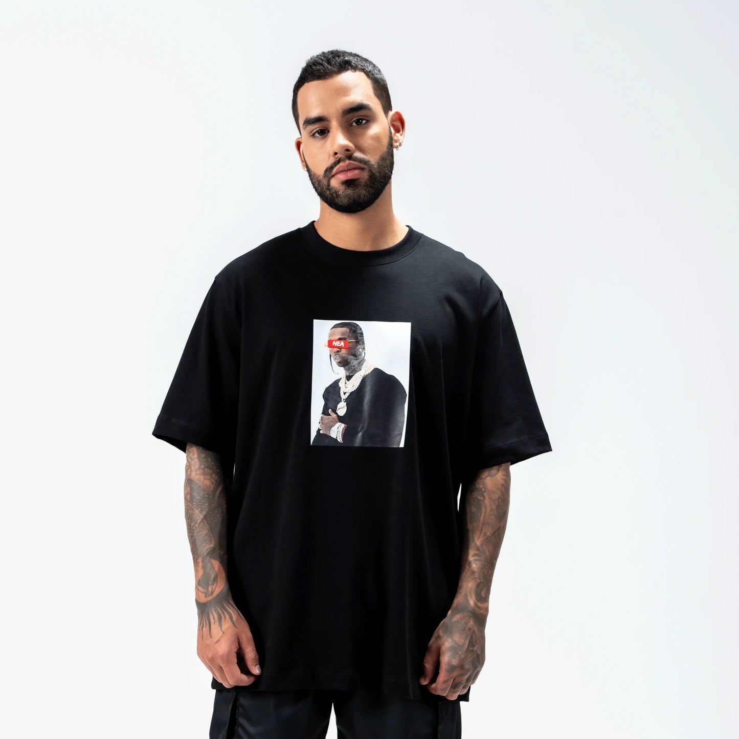 SMOKE CAMISETA OVERSIZE NEGRO NEA