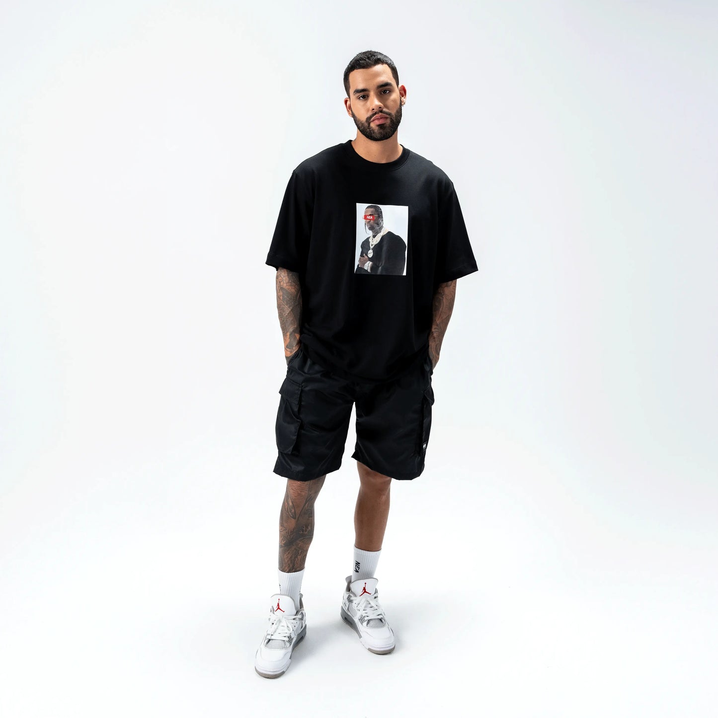 SMOKE CAMISETA OVERSIZE NEGRO NEA