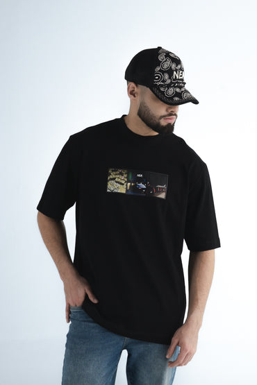 CAMISETA REGULAR HOMBRE CASH NEGRO NEA