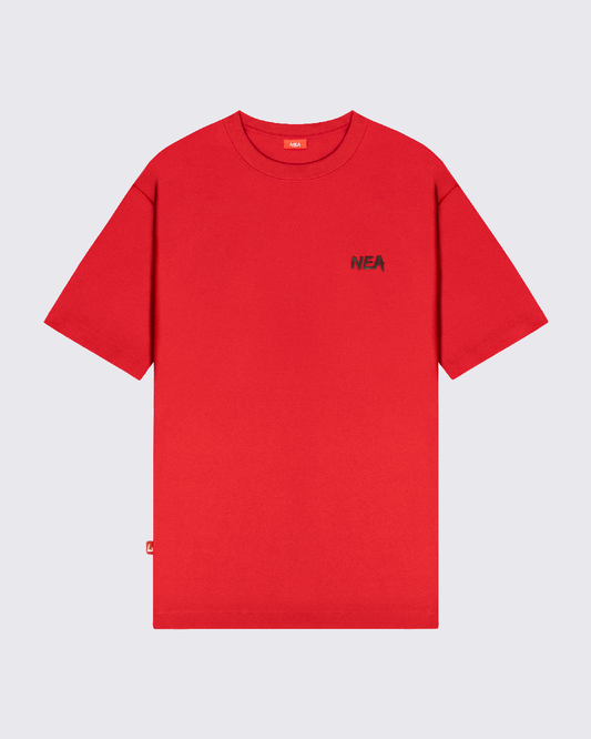 CAMISETA OVERSIZE TRAP ROJO NEA