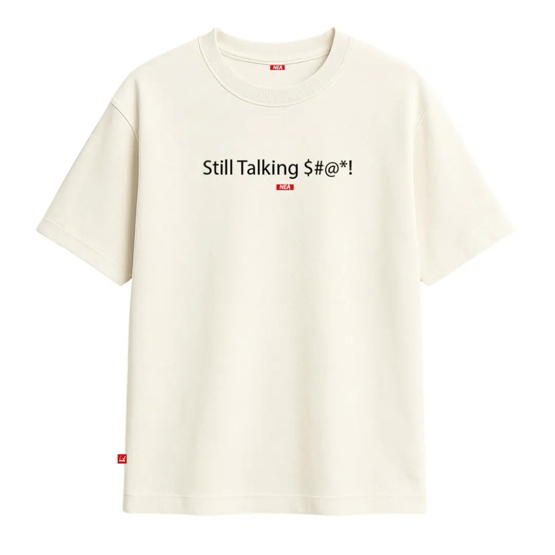 TALKING CAMISETA OVERSIZE MARFIL NEA