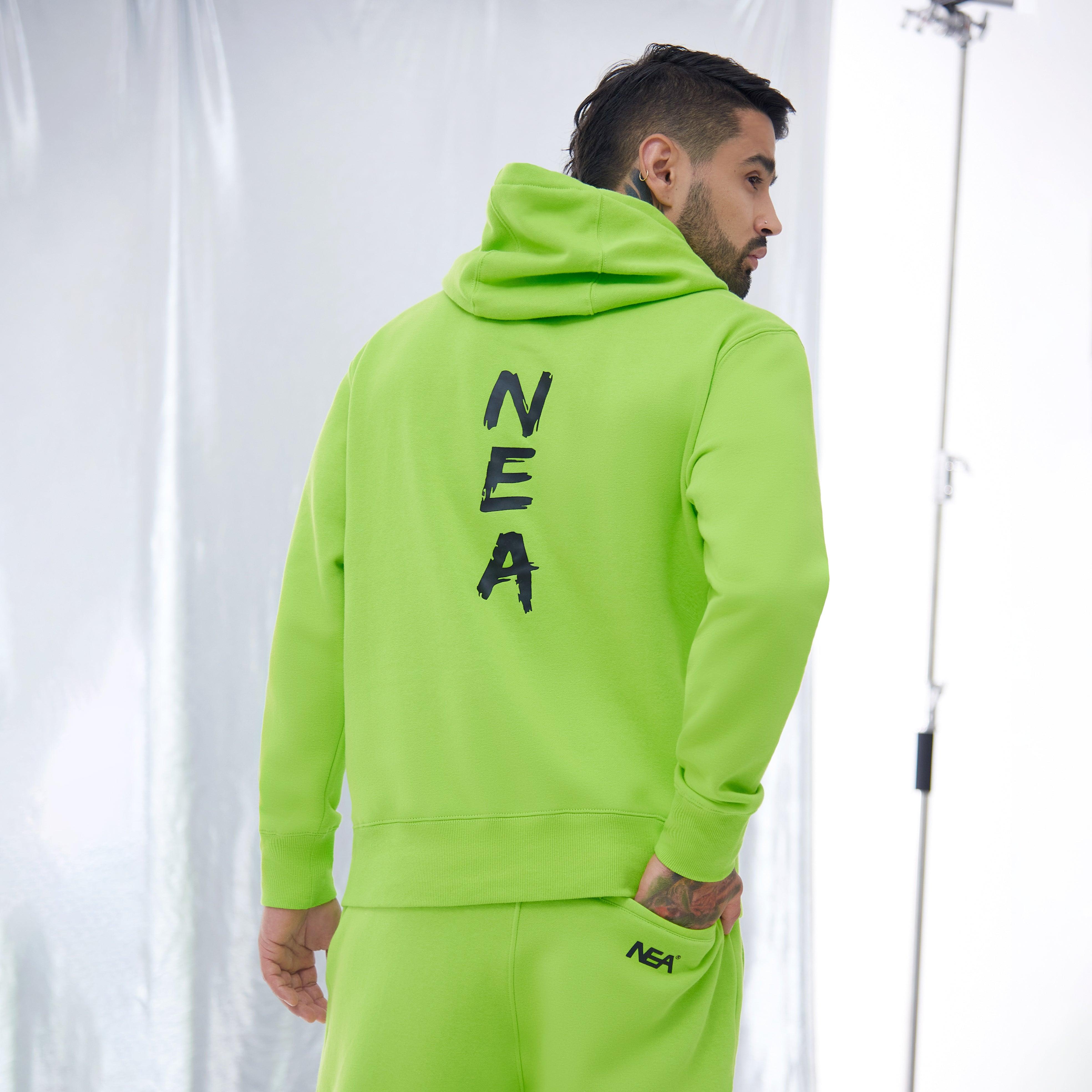 Sudadera best sale verde neon