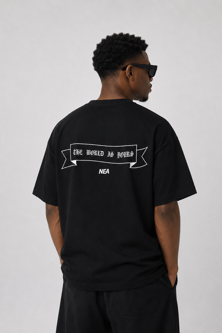 CAMISETA OVERSIZE UNTAMED NEGRO NEA