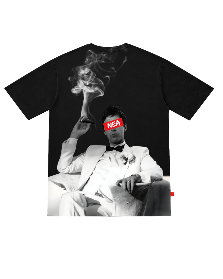 CAMISETA OVERSIZE MASCULINO SCARFACE NEGRO