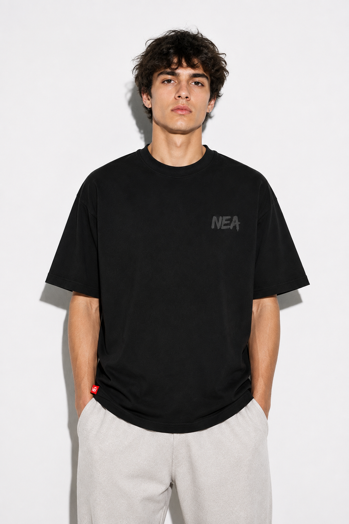 CAMISETA OVERSIZE CUBANO NEGRO NEA