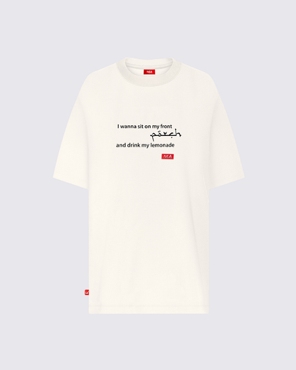 CAMISETA OVERSIZE LIFESTYLE MARFIL NEA