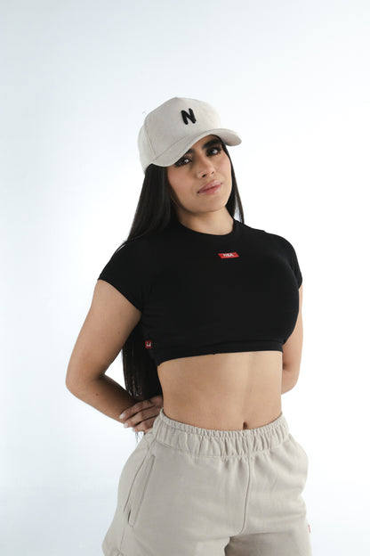 CROP TOP LUSH NEGRO NEA
