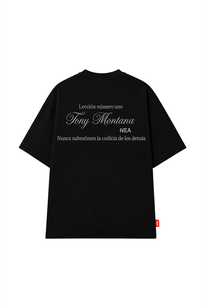CAMISETA OVERSIZE GREED NEGRO NEA