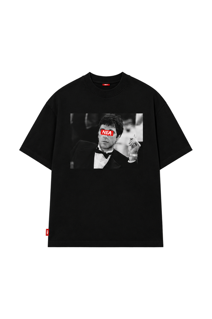 CAMISETA REGULAR TIGERTAIL NEGRO NEA