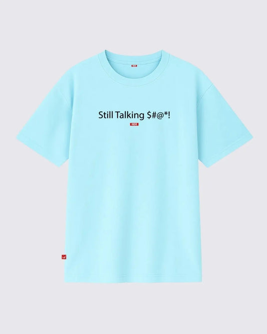 TALKING CAMISETA OVERSIZE AZUL NEA