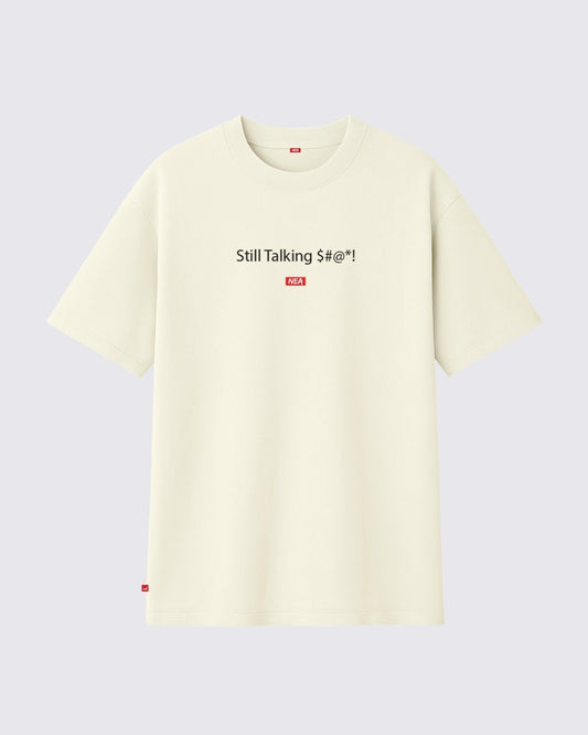 TALKING CAMISETA OVERSIZE MARFIL NEA