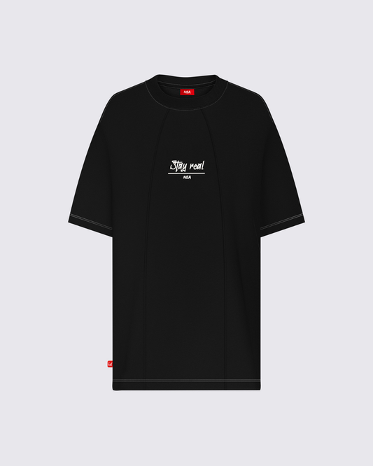 CAMISETA OVERSIZE UNFAKEABLE NEGRO NEA