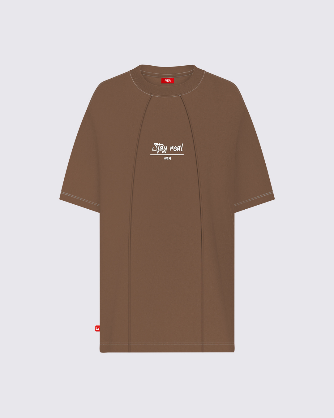 CAMISETA OVERSIZE UNFAKEABLE TAUPE NEA
