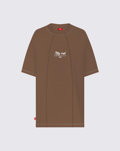 CAMISETA OVERSIZE UNFAKEABLE TAUPE NEA