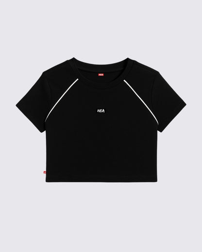 WOOLF CROP TOP NEGRO NEA