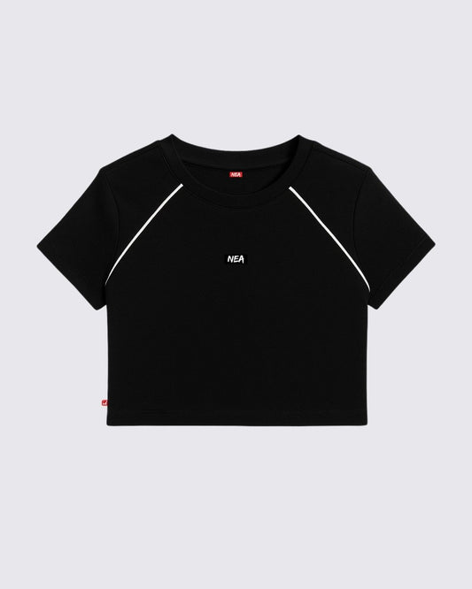 WOOLF CROP TOP NEGRO NEA