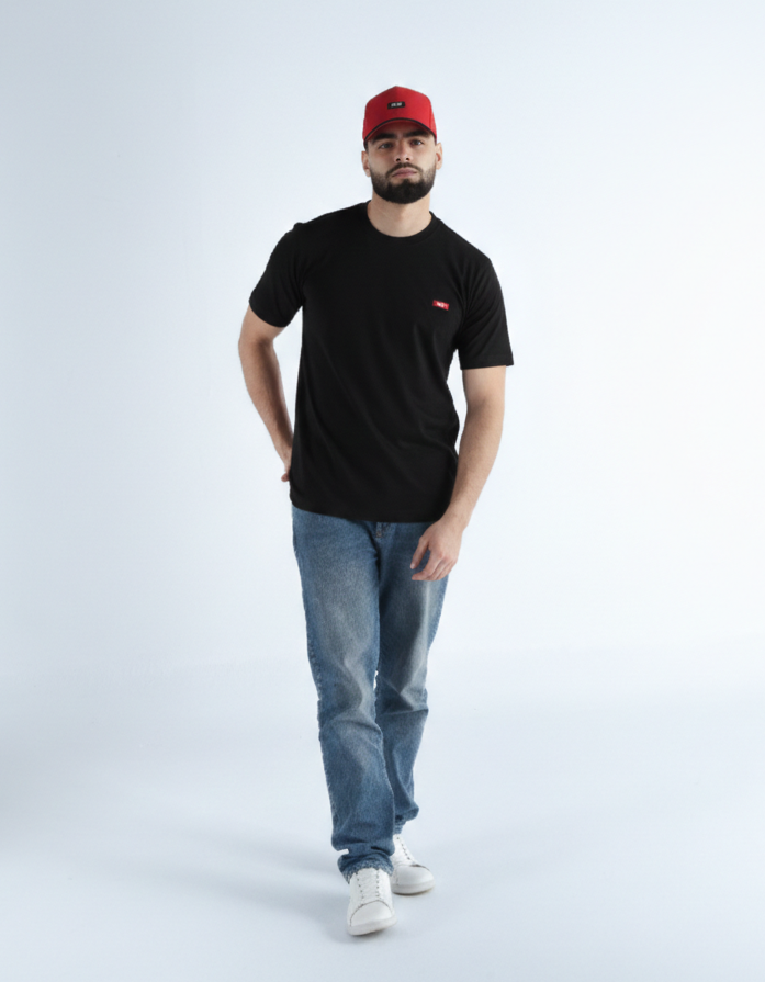 CAMISETA REGULAR HOMBRE OG NEGRO